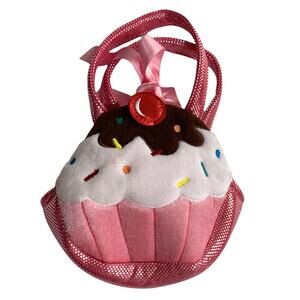 Girls Pink Small Fabric Cupcake Purse